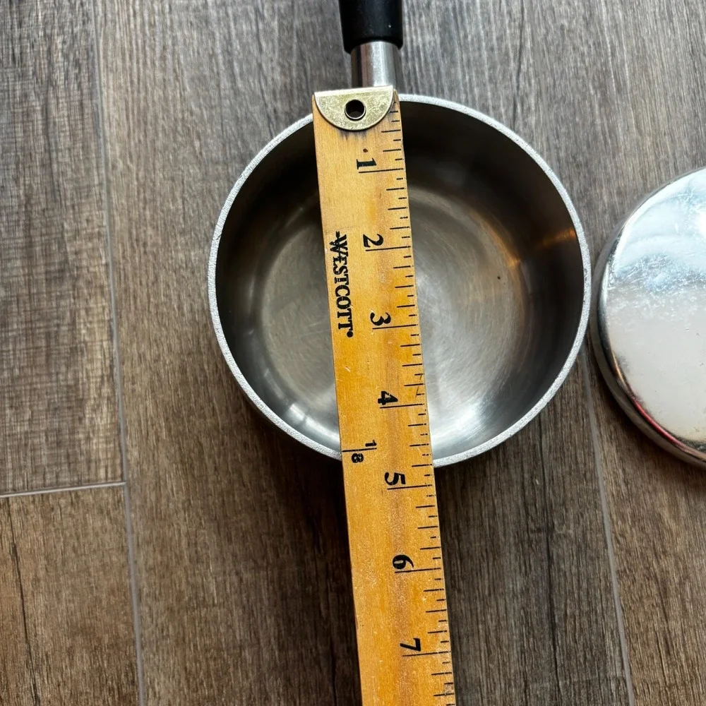 Wear-Ever R780 1/2 Stainless Inner-Clad Aluminum Saucepan with Lid Vintage USA